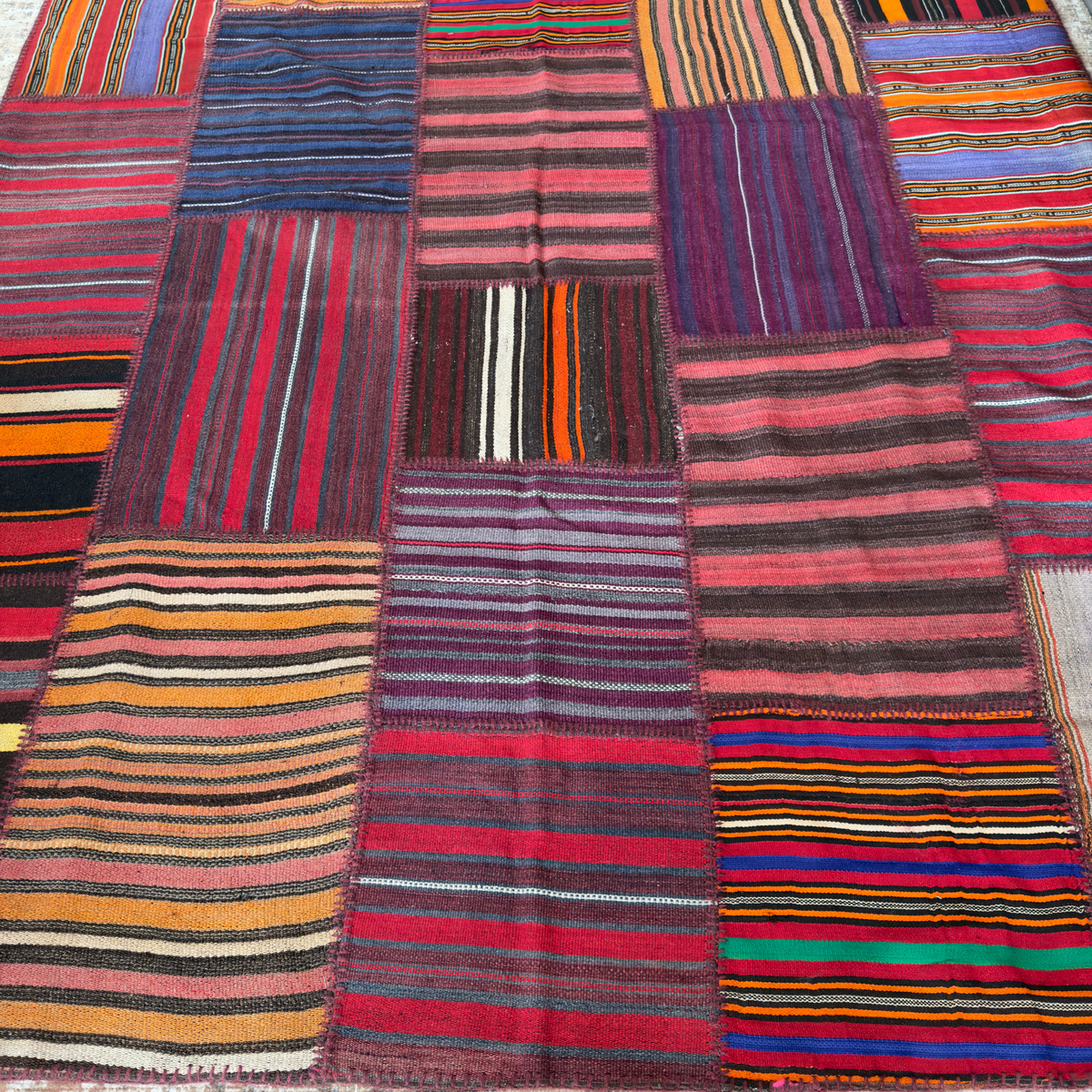 Patchwork Kilim Rug, Multicolour, 201 × 298 cm – detail view 3